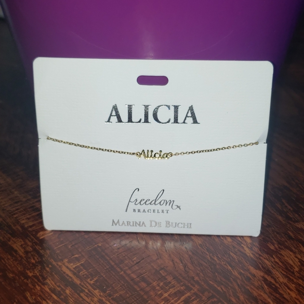 Alicia gold plated freedom bracelet